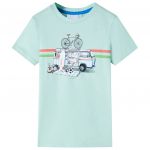 Tricou pentru copii, verde mentă deschis, 104