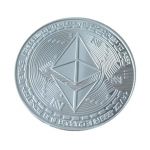 Monedă de colecție Ethereum placată cu aur Monedă comemorativă din metal Criptomonedă Imitație Ethereum Crypto Monedă 4cm argint