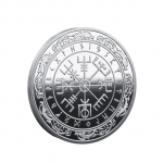 Moneda de colecție Viking Monedă placată cu rune comemorative placate cu aur nordic argint