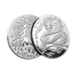 Monedă de metal dragon chinezesc de colecție monedă norocoasă chinezească placată cu aur Monedă dragon mitic placată cu argint Monedă de caractere chinezești 4 cm argint