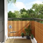 vidaXL Paravan Balcon Maro Deschis 1000x100 cm Poly Rattan