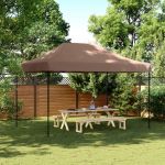 vidaXL Cort de petrecere pliabil Pop-Up, 410x279x315 cm, maro