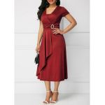 Rochie midi formala burgundy XL