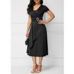 Rochie midi formala negru XXL