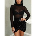 Rochie sexy cu paiete M