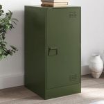 vidaXL Bufeta verde măslină 34,5x39x73 cm oțel