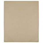 vidaXL Cearșaf de pat cu elastic, gri taupe, 100x200 cm, bumbac