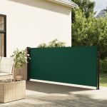 vidaXL Copertina laterală retractabilă, verde închis, 140x500 cm