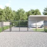 vidaXL Poartă de grădină din plasă antracit 500x175 cm oțel galvanizat