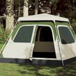 vidaXL Cort de camping cupolă 4 persoane, setare rapidă, verde