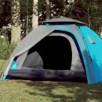 vidaXL Cort de camping cupolă 4 persoane, setare rapidă, albastru