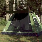 vidaXL Cort de camping cupolă 5 persoane, setare rapidă, verde