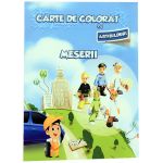 Carte de colorat cu abtibilduri - Meserii |