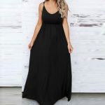 Rochie de plaja lunga negru XL