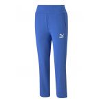 Pantaloni sport cu detaliu logo si talie inalta T7