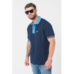 Tricou polo de bumbac cu detalii contrastante