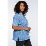 Bluza cu maneci scurte si slituri laterale