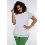 Bluza din amestec de bumbac cu maneci scurte