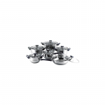 Set oale inox 12 piese ZLN-4038, Potrivit pentru toate sursele de caldura, inclusiv inductie, Floria
