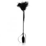 Secret play Riding Crop Black bici din piele ecvestru cu accesoriu de pene