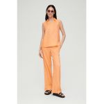 Bluza de in cu decolteu in V si guler ascutit