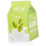 A’pieu One-Pack Milk Mask Green Tea mască textilă calmantă pentru ten gras și mixt