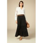 Bluza de bumbac cu garnituri de dantela crosetata