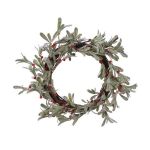 Decoratiune - Wreath Plastic Foam Berries Glitter - Green | Kaemingk