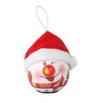 Glob decorativ - LED Bauble Foam Snowman Red Hat - LED Om De Zapada Cu Fes Rosu | Kaemingk