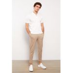 Pantaloni crop cu talie medie
