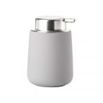 Dozator de săpun lichid gri deschis din porțelan 250 ml Nova – Zone