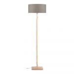 Lampadar din lemn de bambus Good&Mojo Fuji, abajur bej