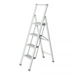 Scără pliantă Wenko Ladder, înălțime 153 cm, alb