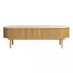 Comodă TV cu aspect de lemn de stejar 160x48 cm Carno – Unique Furniture