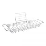 Suport reglabil din metal pentru cadă PT LIVING Tub, 61 - 86 cm, argintiu