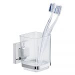 Suport pentru periuțe Wenko cu sistem de prindere Vacuum-Loc, până la 33kg