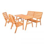 Set de dining pentru grădină din lemn pentru 4 persoane Sylva – Rojaplast