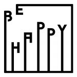 Decorațiune din metal pentru perete Be Happy
