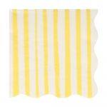 Șervețele 16 buc. din hârtie Yellow Stripe – Meri Meri