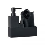 Suport pentru accesorii de spălat negru din silicon – Zone