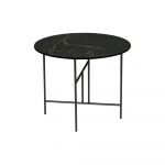 Măsuță de cafea cu blat din porțelan WOOOD Vida, ⌀ 60 cm, negru