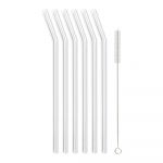 Set 6 paie din sticlă Vialli Design, lungime 23 cm, alb