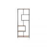 Bibliotecă neagră/cu aspect de lemn de stejar 77x185 cm Seaford – Actona