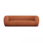 Canapea portocalie cu tapițerie din stofă bouclé 230 cm Essen – Cosmopolitan Design