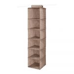 Organizator pentru dulap Compactor Dots, 6 compartimente, bej