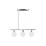 Lustră argintie cu abajur din sticlă 10x52 cm Oden – Candellux Lighting