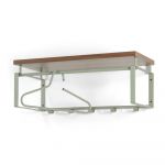 Cuier de perete verde-gri cu raft din metal Rex – Spinder Design