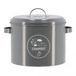 Recipient pentru deșeuri compostabile gri 6,3 l Secret Du Potager – Esschert Design