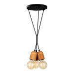Lustră neagră/în culoare naturală Tahiti – Squid Lighting