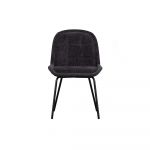 Scaune de dining gri-închis din catifea 2 buc. Crate – BePureHome